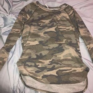 Camo print long sleeve